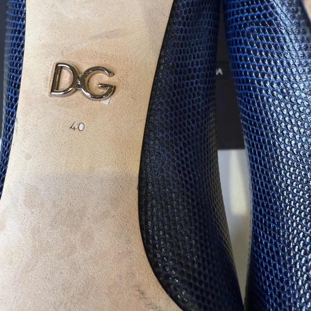 Dolce & Gabbana Blue Crystal Embellished Heels - Picture 8 of 9